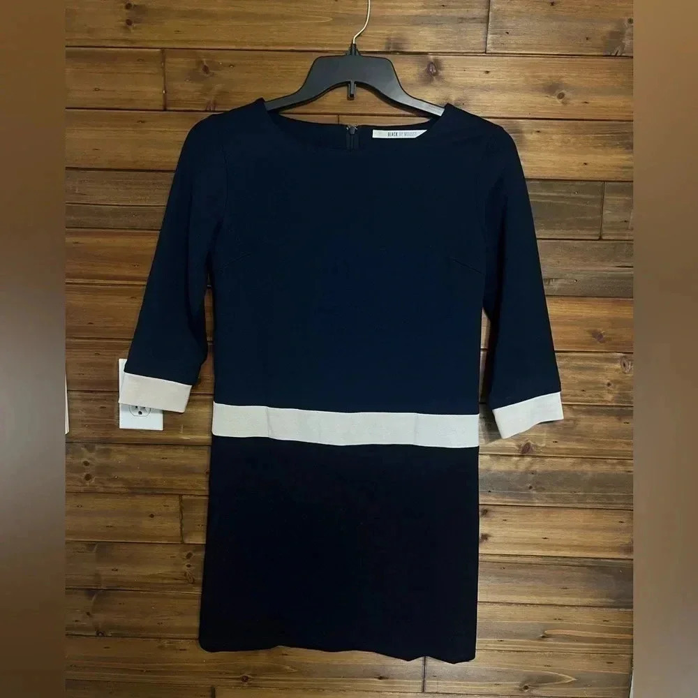 Moussy Short tunic dress quarter sleeve round neck made in Japan
